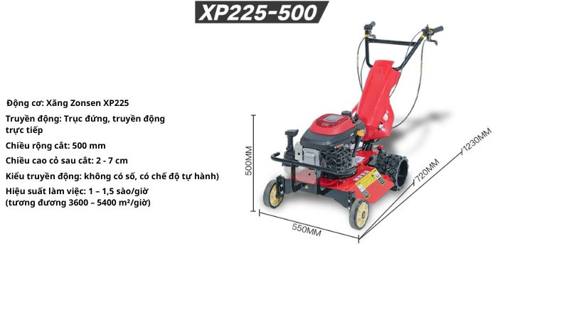 Máy cắt cỏ mâm xoay chạy xăng Zonsen XP225