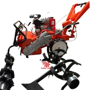 Máy Băm Cỏ 4 Chức Năng 178F 9HP Bản Mới Trục Nghiêng, Có Số Lùi, Đấu Trực Tiếp