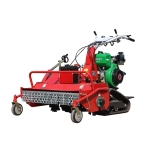 Máy băm cỏ ngồi lái chạy dầu có đề, trục băm 85cm 15HP cho trang trại, vườn rộng