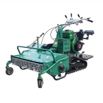 Máy băm cỏ ngồi lái chạy dầu có đề, trục băm 85cm 15HP cho trang trại, vườn rộng