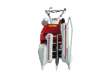 Máy gặt lúa tự bó mini Kama186