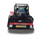 Robot Băm Cỏ Điều Khiển Từ Xa Yuchai 195F 15HP – Phiên Bản Nâng Hạ Trục Băm Bằng Tay, Trục 80cm