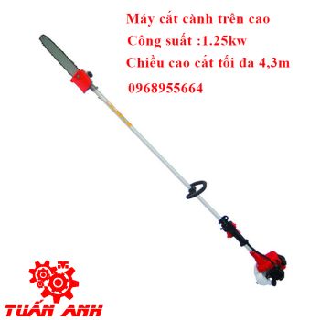 Máy cưa cành trên cao , chiều cao cưa lên tời 4,5m , đường kính cắt 30cm